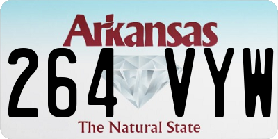 AR license plate 264VYW