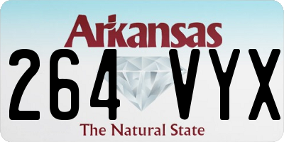 AR license plate 264VYX
