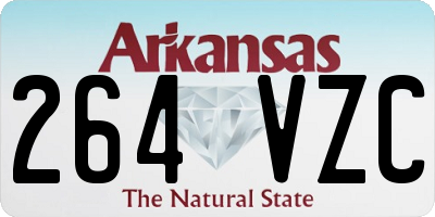 AR license plate 264VZC
