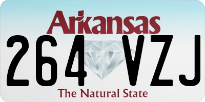 AR license plate 264VZJ