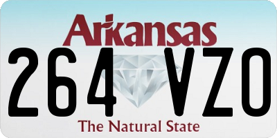 AR license plate 264VZO