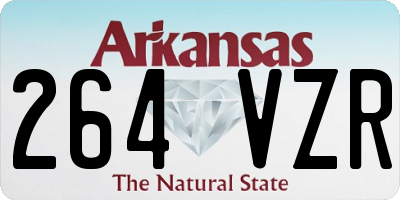 AR license plate 264VZR