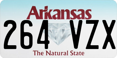 AR license plate 264VZX
