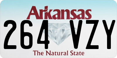 AR license plate 264VZY