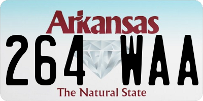 AR license plate 264WAA