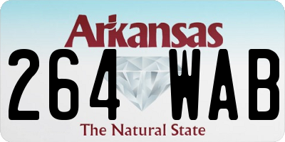 AR license plate 264WAB