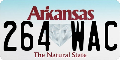 AR license plate 264WAC