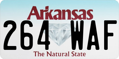 AR license plate 264WAF