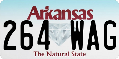 AR license plate 264WAG