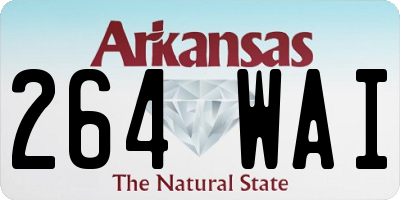 AR license plate 264WAI