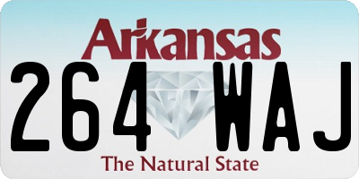 AR license plate 264WAJ