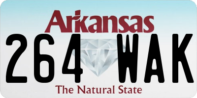 AR license plate 264WAK