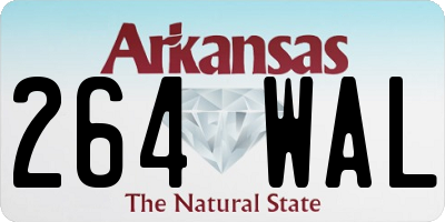 AR license plate 264WAL