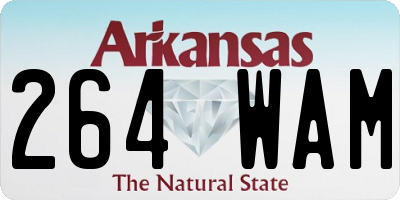 AR license plate 264WAM