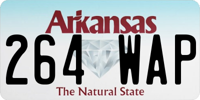 AR license plate 264WAP