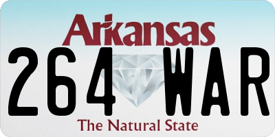 AR license plate 264WAR