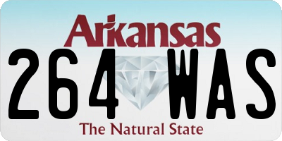AR license plate 264WAS