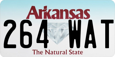 AR license plate 264WAT