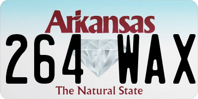 AR license plate 264WAX