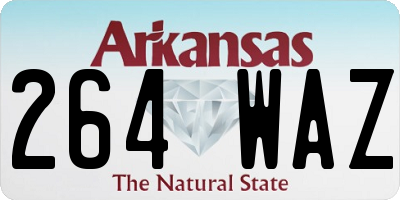 AR license plate 264WAZ
