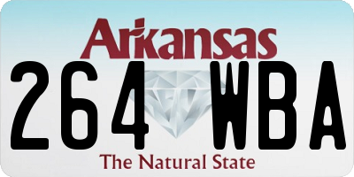 AR license plate 264WBA