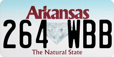 AR license plate 264WBB