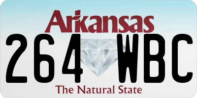 AR license plate 264WBC