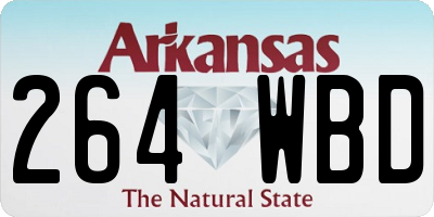 AR license plate 264WBD