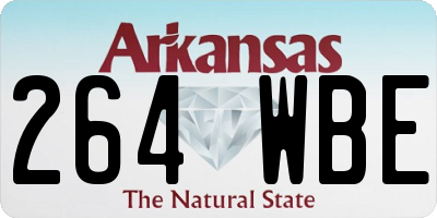 AR license plate 264WBE