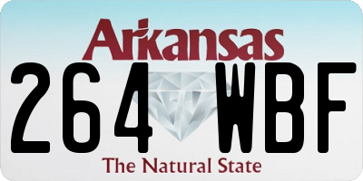 AR license plate 264WBF