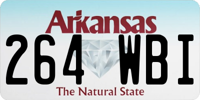 AR license plate 264WBI