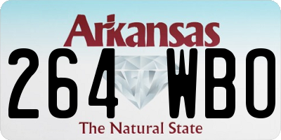 AR license plate 264WBO