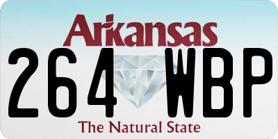 AR license plate 264WBP