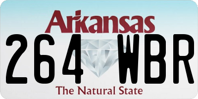 AR license plate 264WBR