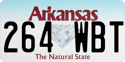 AR license plate 264WBT