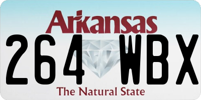AR license plate 264WBX