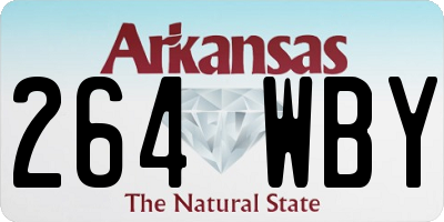 AR license plate 264WBY