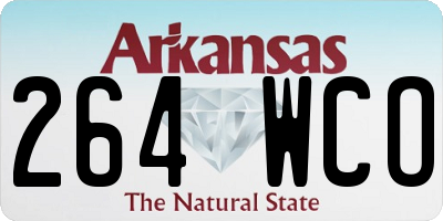 AR license plate 264WCO