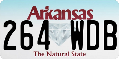 AR license plate 264WDB