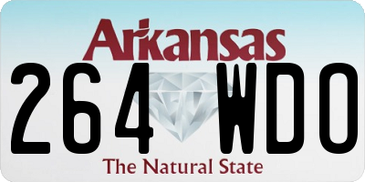 AR license plate 264WDO