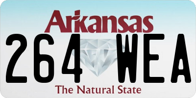 AR license plate 264WEA