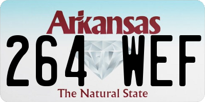AR license plate 264WEF