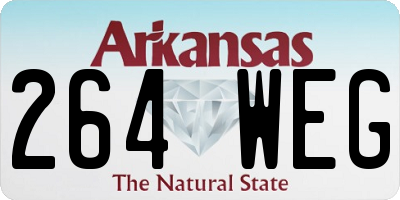 AR license plate 264WEG