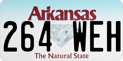 AR license plate 264WEH