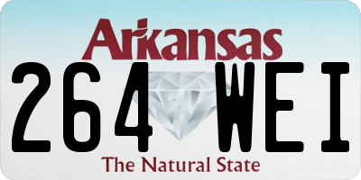 AR license plate 264WEI