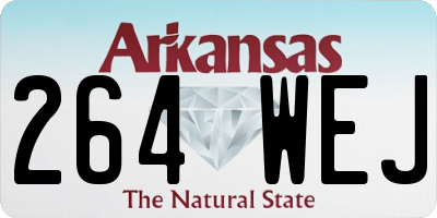 AR license plate 264WEJ