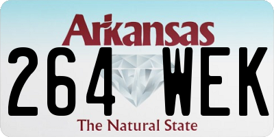 AR license plate 264WEK