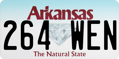 AR license plate 264WEN