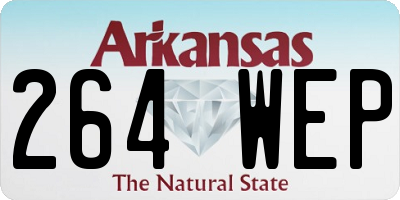 AR license plate 264WEP