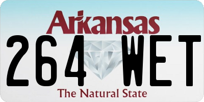 AR license plate 264WET